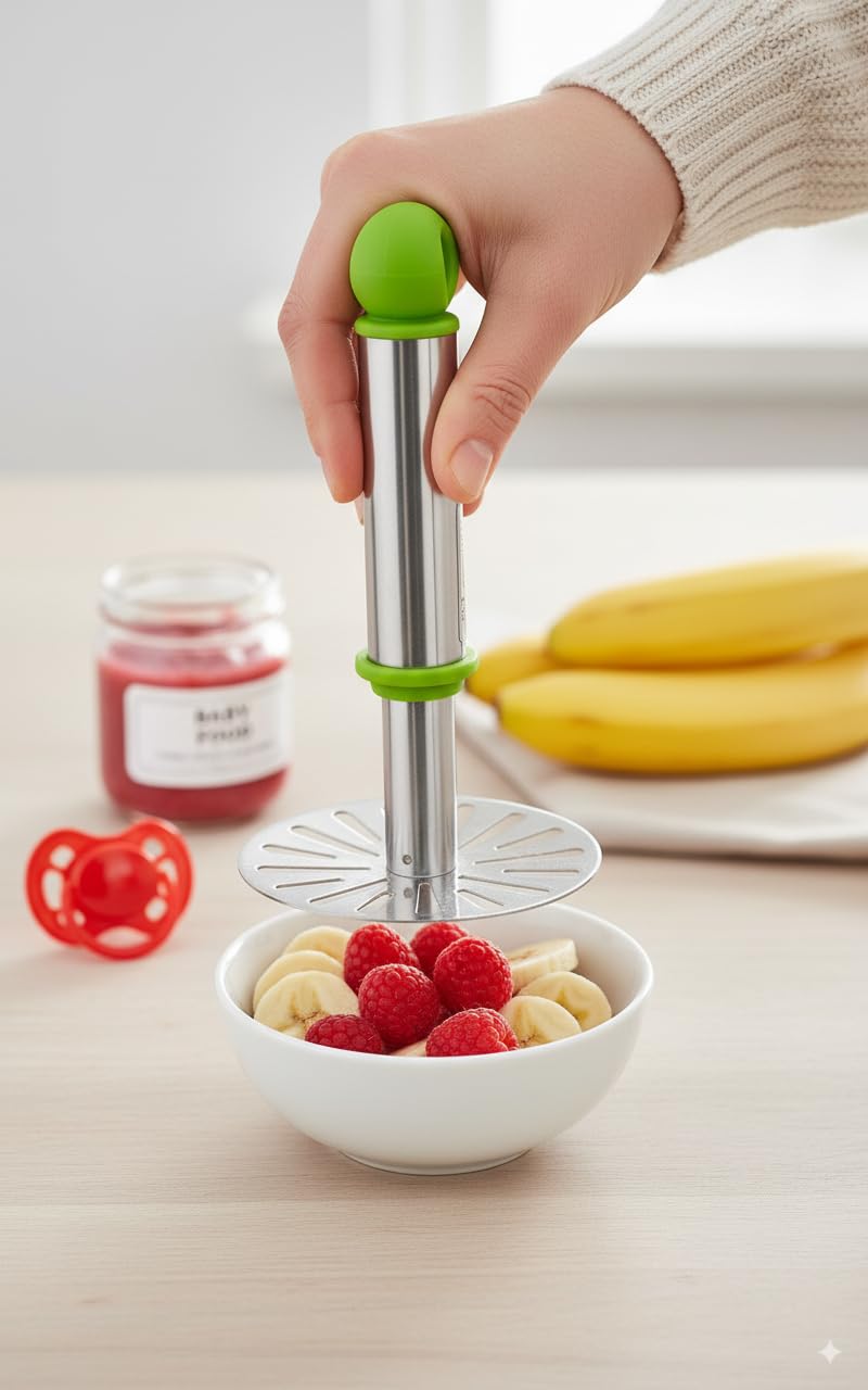 ADD2CART Stainless Steel Potato Masher, Vegetable Crusher with Ergonomic Handle, Kitchen Tool for Pav Bhaji - Image 3