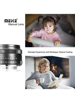 Meike 25mm F1.8 APS-C Large Aperture Wide Angle Lens Manual Focus Lens Compatible with Sony E Mount Mirrorless Cameras NEX 3 3N 5 NEX 5T NEX 5R NEX 6 7 A6400 A5000 A5100 A6000 A6100 A6300 A6500 A6600 
