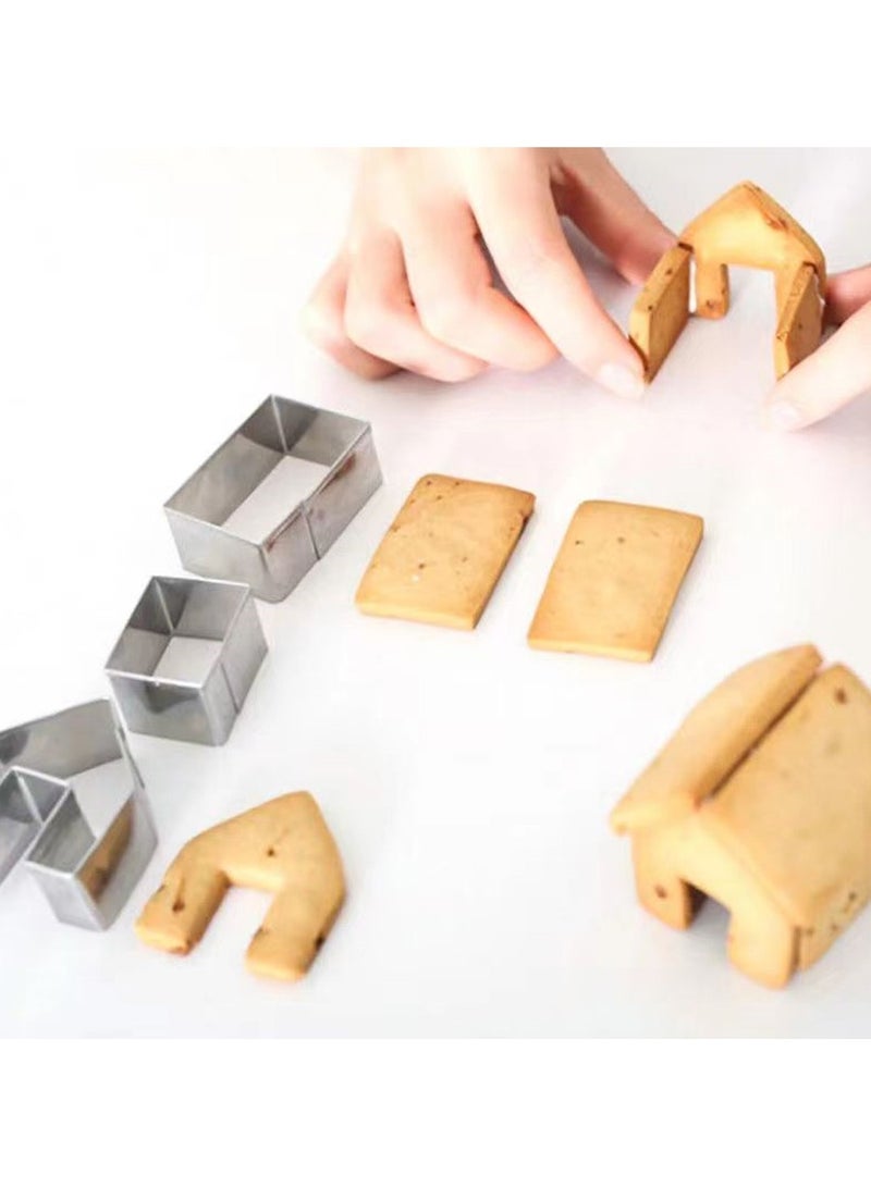 3 قطعة / مجموعة من الفولاذ المقاوم للصدأ ميني كوكي تقطيع سكين ديي الزنجبيل كوكي تقطيع سكين كعكة الخبز أداة قالب البسكويت - Image 5