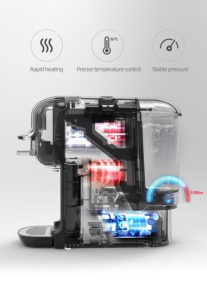 HiBREW ماكينة قهوة هاي برو متعددة الكبسولات ساخنة/باردة مع كبسولات الحليب ESE وقهوة مطحونة 5 في 1 H2B - Image 2