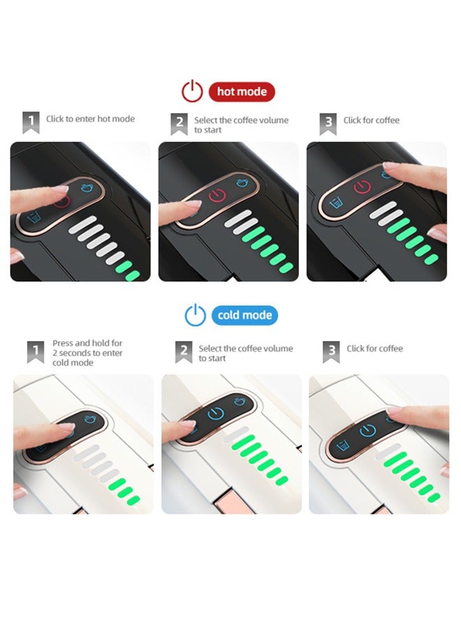 HiBREW ماكينة قهوة هاي برو متعددة الكبسولات ساخنة/باردة مع كبسولات الحليب ESE وقهوة مطحونة 5 في 1 H2B - Image 3