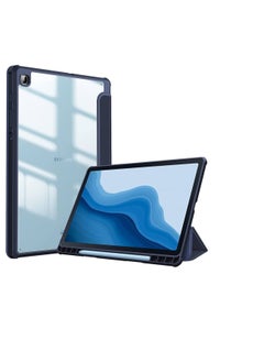 Hybrid Slim Case for Samsung Galaxy Tab S6 Lite 10.4'' 2020 Model SM-P610 (Wi-Fi) SM-P615 (LTE) with S Pen Holder, Cover with Clear Transparent Back Shell, Auto Wake/Sleep