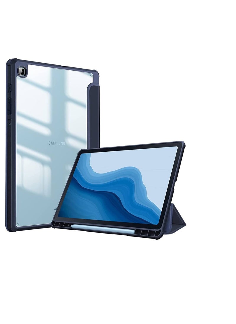 Generic - Hybrid Slim Case for Samsung Galaxy Tab S6 Lite 10.4'' 2020 Model SM-P610 (Wi-Fi) SM-P615 (LTE) with S Pen Holder, Cover with Clear Transparent Back Shell, Auto Wake/Sleep - Image 1