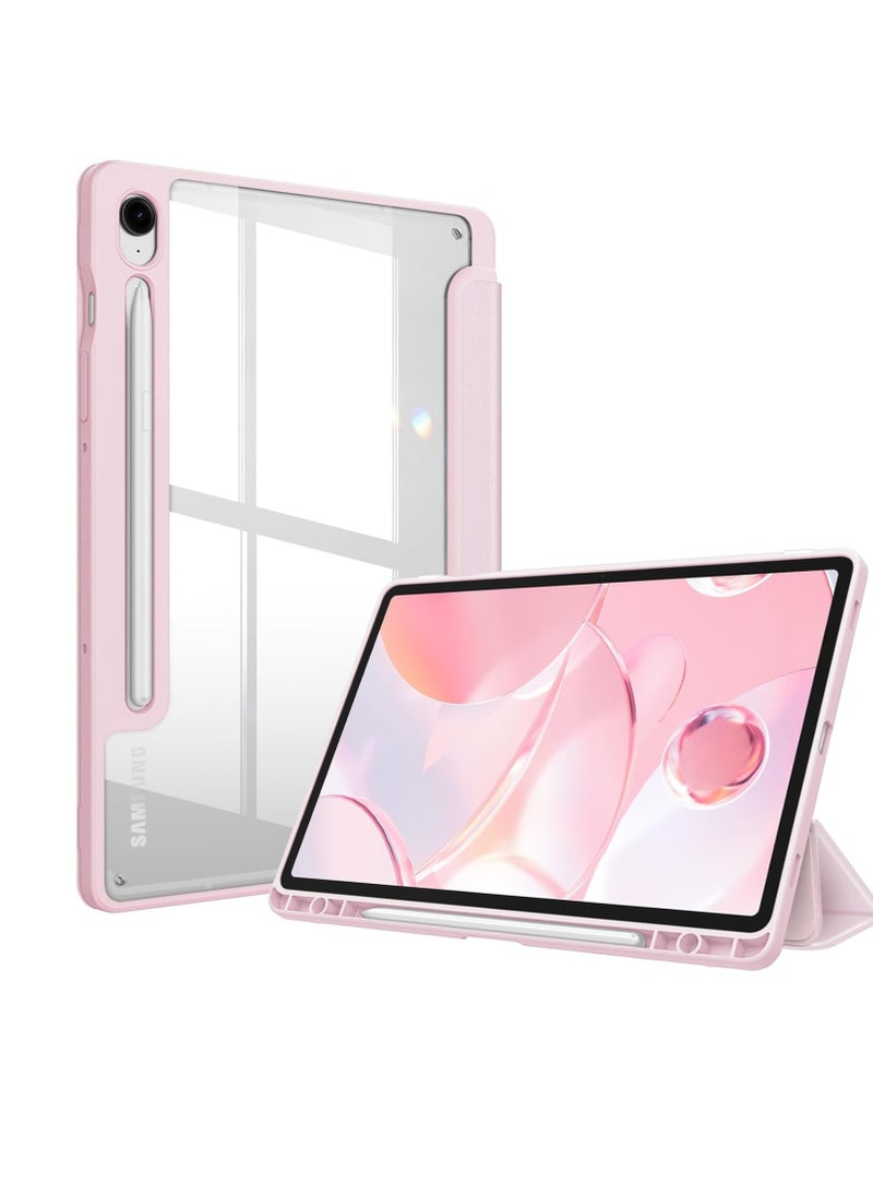 Generic - Hybrid Slim Case for Samsung Galaxy Tab S6 Lite 10.4'' 2020 Model SM-P610 (Wi-Fi) SM-P615 (LTE) with S Pen Holder, Cover with Clear Transparent Back Shell, Auto Wake/Sleep - Image 1