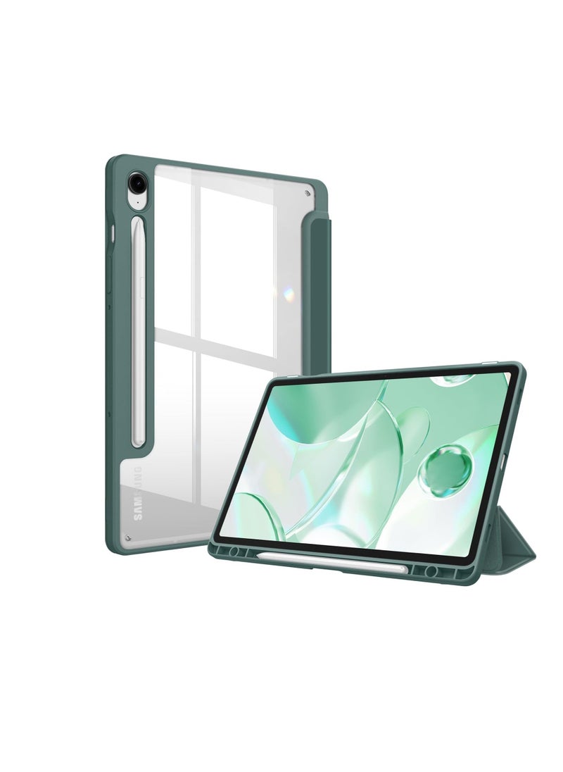Generic - Hybrid Slim Case for Samsung Galaxy Tab S6 Lite 10.4'' 2020 Model SM-P610 (Wi-Fi) SM-P615 (LTE) with S Pen Holder, Cover with Clear Transparent Back Shell, Auto Wake/Sleep - Image 1