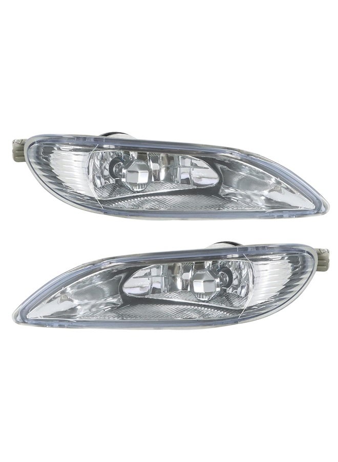 Fog Light (CM2003TY) Assembly Kit for Toyota Camry 2003, OEM Fit Front Bumper Fog Lamp Set with Wiring Harness, Switch and Relay, Clear PC Lens, 9006 12V 55W Halogen Bulb, Waterproof IP67, Direct Replacement, Left Right Pair, Car Fog Lights Upgrade - Image 2
