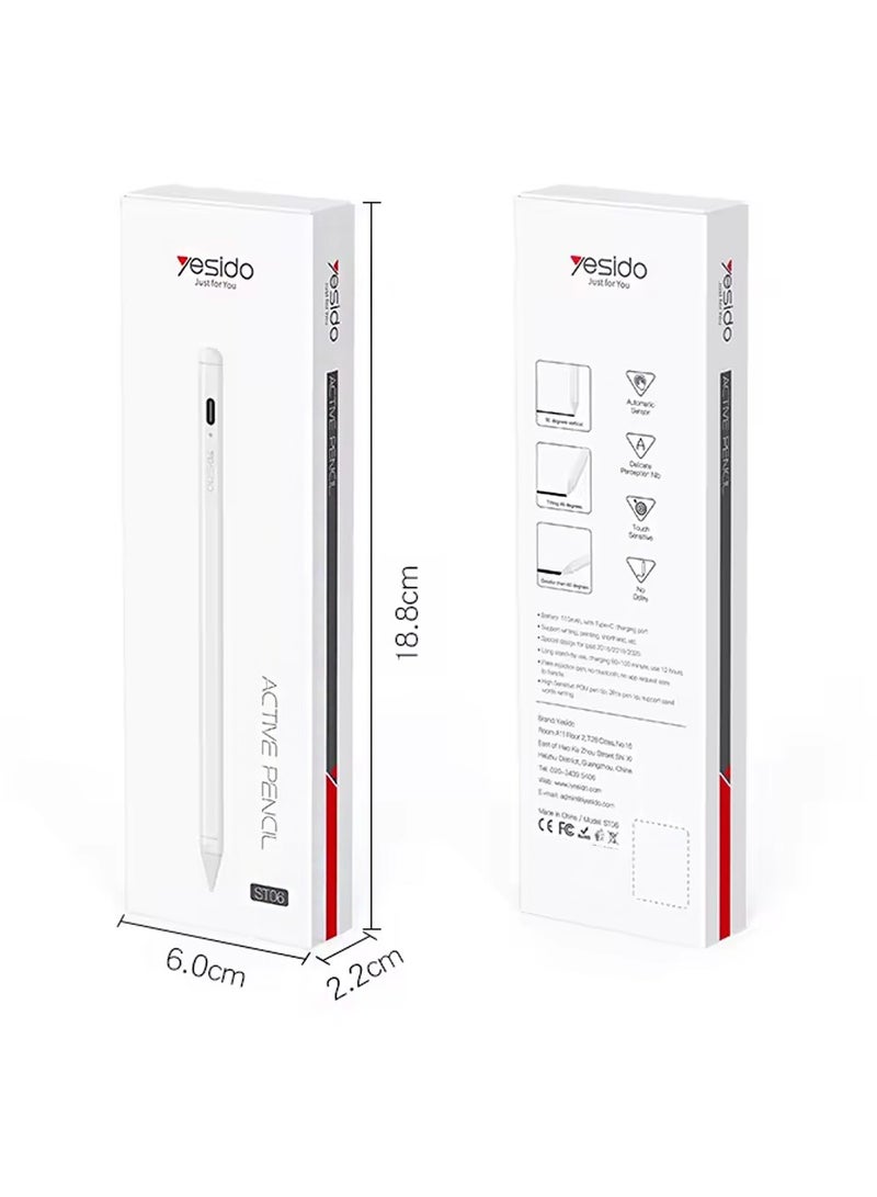 Yesido Yesido ST06 metal digital active BT smart touch screen tablet laptop surface drawing stylus pen for IP - White  - Image 1