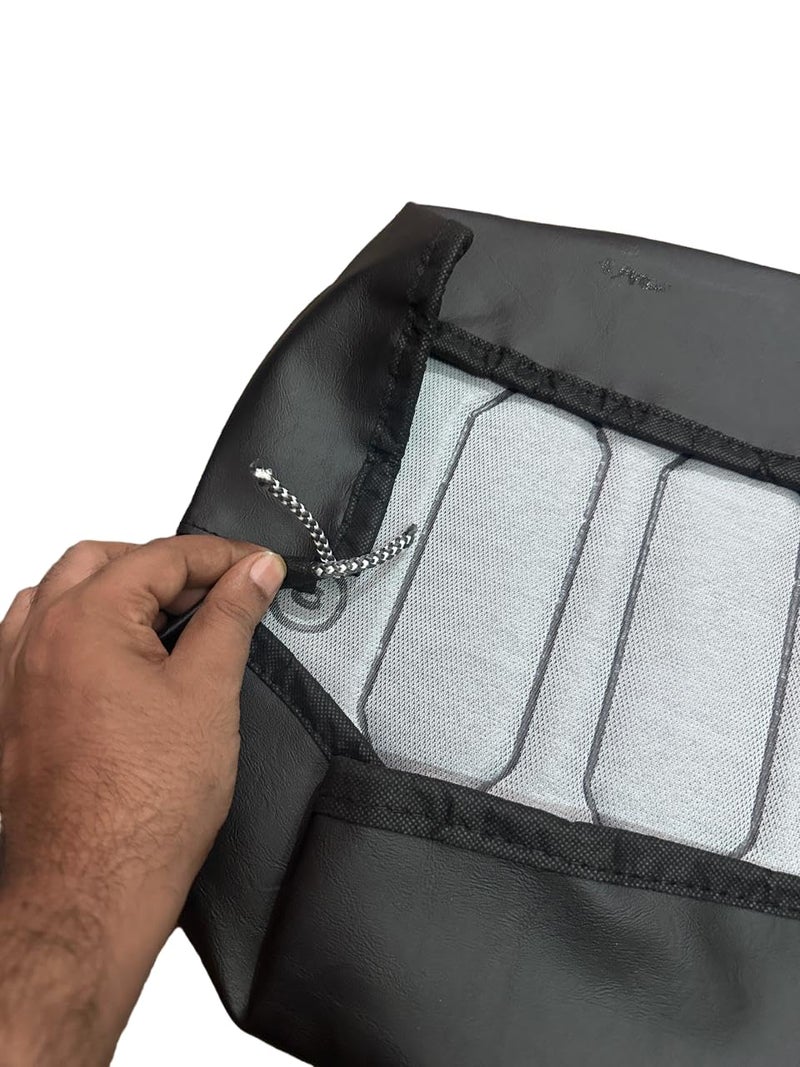 Guance PU Leather finish Machine Cut with Extra Cushion DesignThread Fitting Scooty Seat Cover Compatable with Ola Electric S1, S1 Pro, Air & S1X (Black,1Pcs) - Image 4