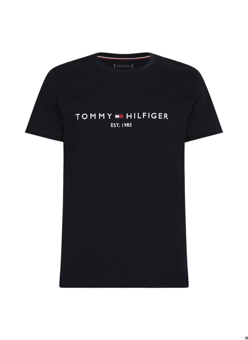 Men's Tommy Hilfiger Logo T-Shirt - Cotton, Blue - pzsku/Z4FFB8CF00A17E0B9087BZ/45/_/1728911466/3394a8ec-2892-43cd-b9e1-299219ac53f3