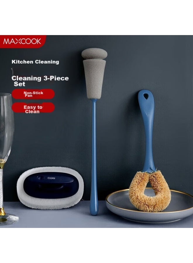 MAX COOK Maxcook Cup Brush, Pot Brush, Countertop Brush, Pot Cleaning Brush, Kitchen Cleaning Three-Piece Set Mcqj5594 - Image 1