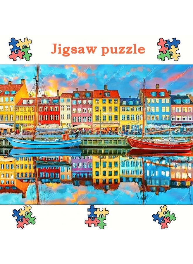 1314 قطعة من أحجية الصور المقطوعة 19.69x27.56 بوصة ورق متميز ديكور حائط DIY هدية للمنزل - Image 1