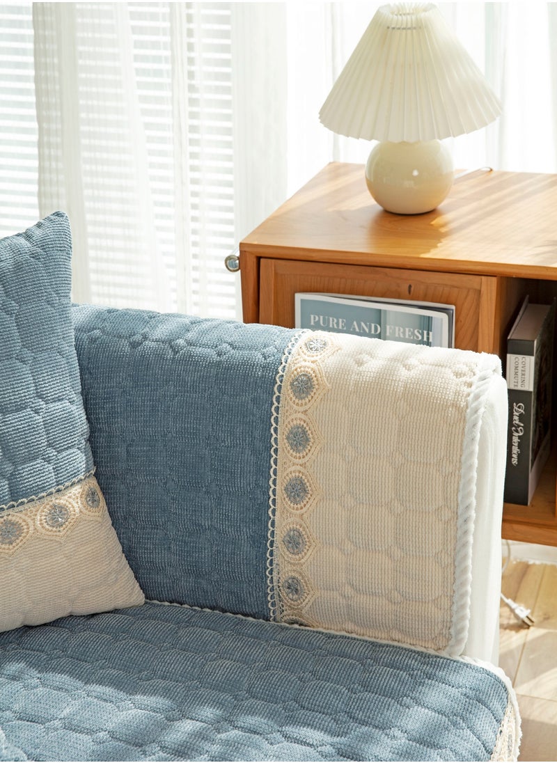 Sharpdo Sofa Slipcover Sofa Cover 4 Seater Four Seasons Corduroy Sofa Seat Cushion Thick Sofa Protector Anti-slip 110*240CM  - Image 3