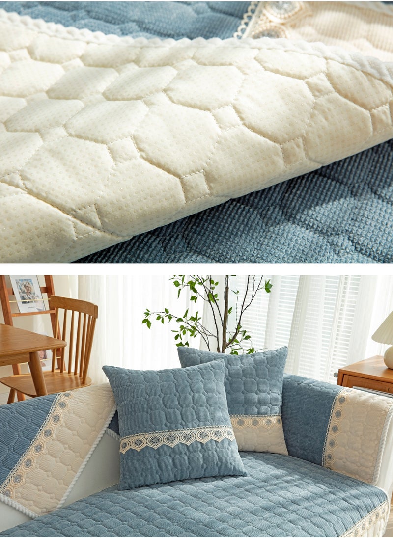 Sharpdo Sofa Slipcover Sofa Cover 4 Seater Four Seasons Corduroy Sofa Seat Cushion Thick Sofa Protector Anti-slip 110*240CM  - Image 4