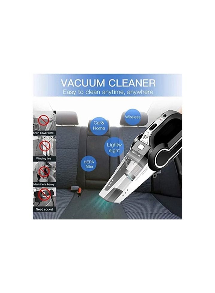 Car Vacuum Cleaner Portable Super Suction Hand Vacuum Cleaner with HEPA Filter for Home Pet Hair Car Cleaning Meet Various Needs in Vehicle & House, Wireless Portable Vacuum - Image 1