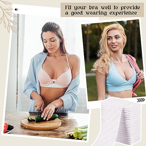 Toulite 20 Pcs Bra Liners for Sweat 18x3 Inch 3 Layer Washable Rectangle Cotton Under Breasts Pads for Women Absorb Sweating (White,M) - Image 3