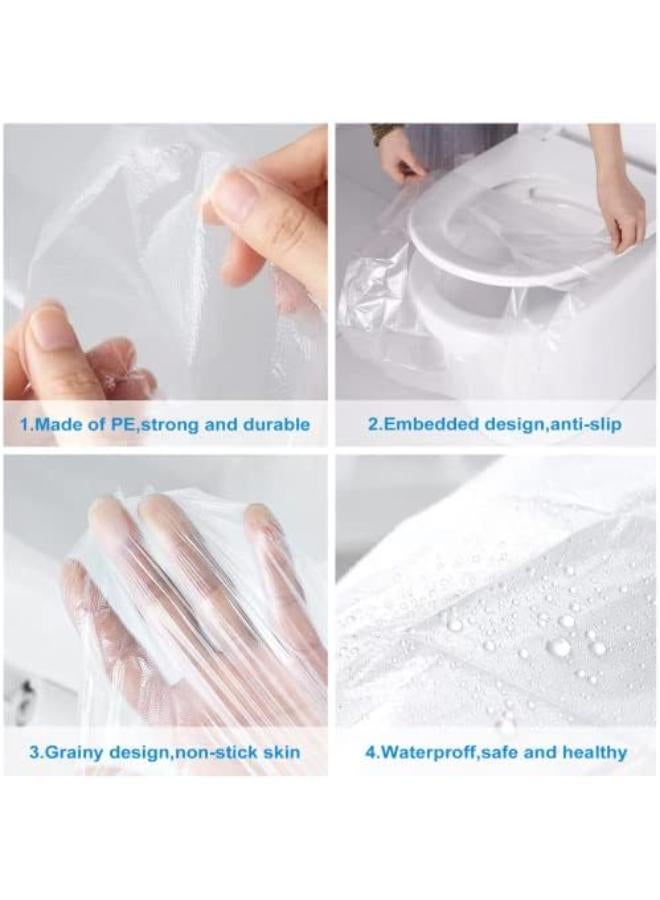 Disposable Plastic Toilet Seat Covers, 50 Pack Travel Toilet Seat Covers, Waterproof Portable Toliet Seat Protectors For Toddler Potty Training, Pregnant Mom, Adult, Individually Pack - Image 3