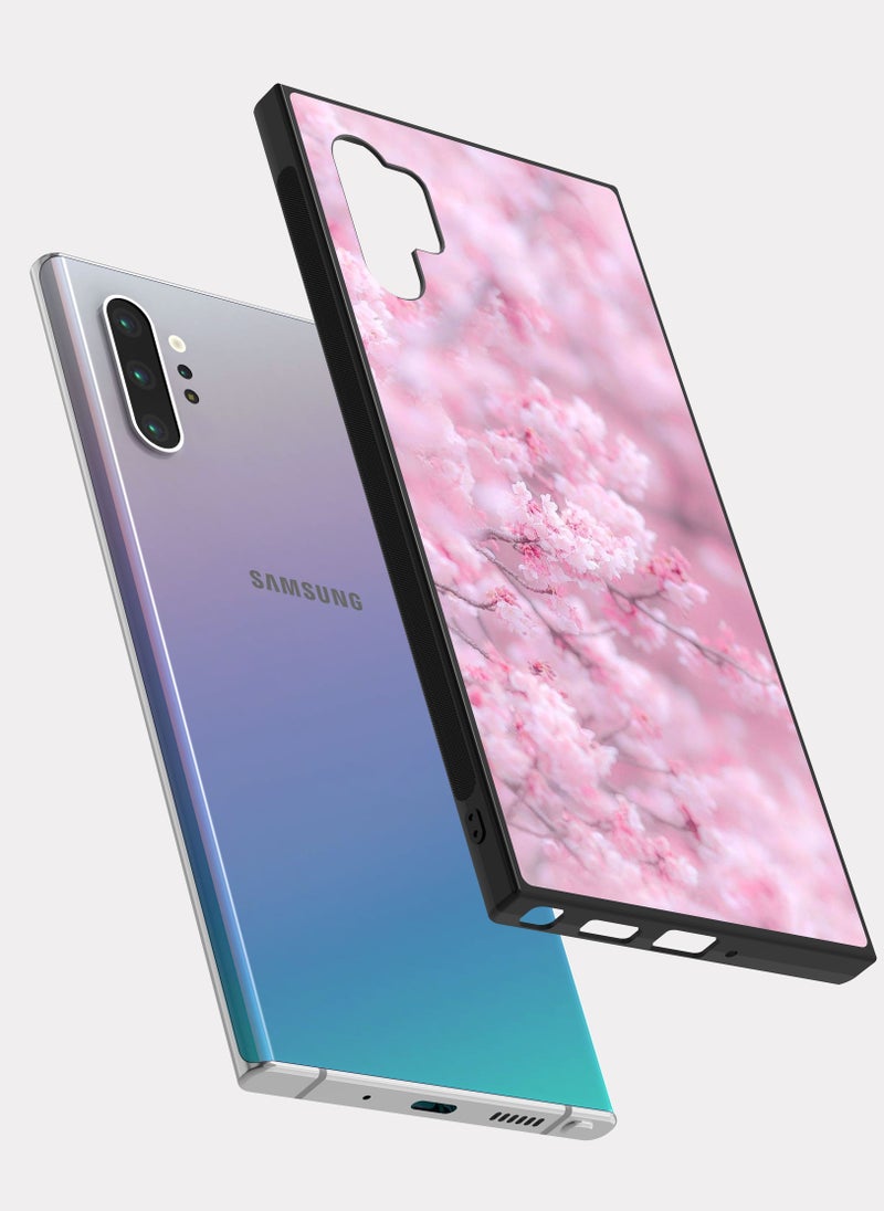 بكسلات كفر سامسونج جالكسي نوت 10 بلس ازهار الكرز وردي - Image 2