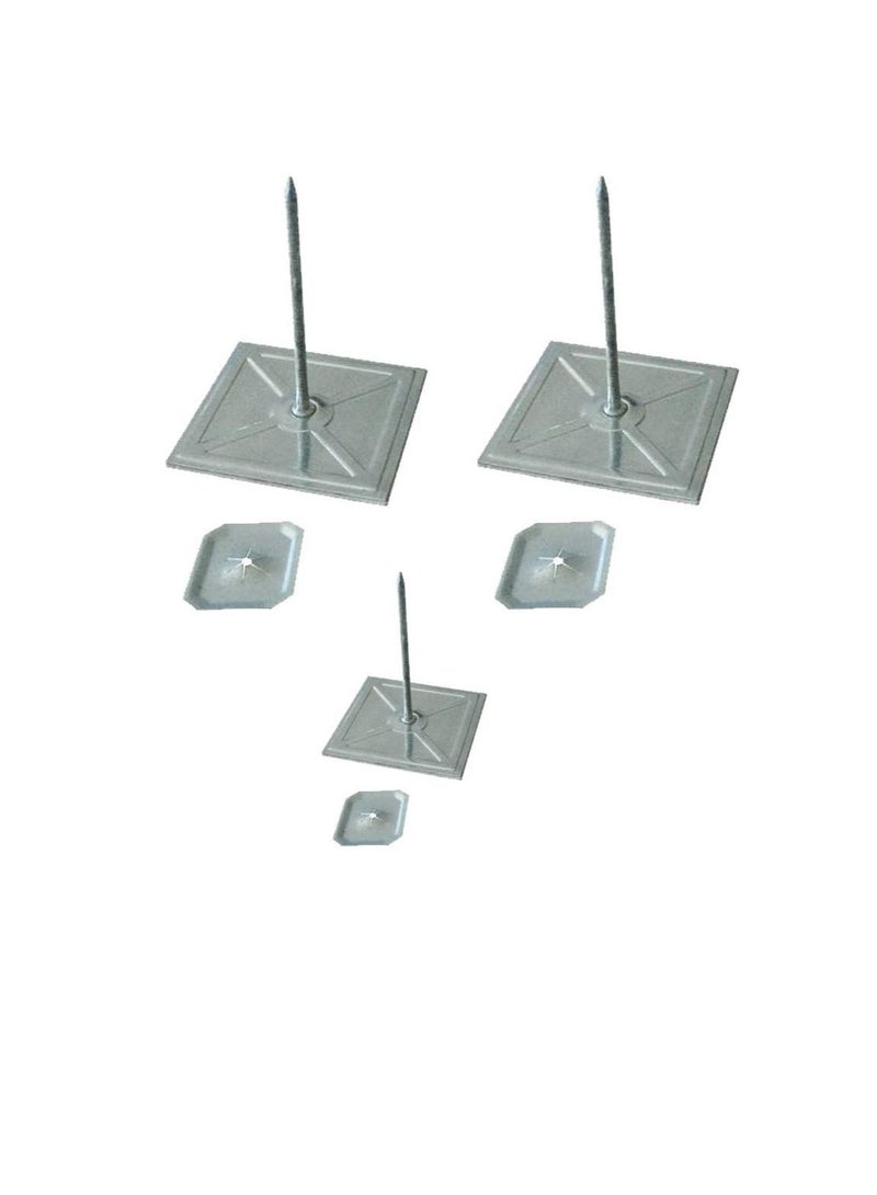 Self-Stuck Up Stick Stuck-up Adhesive Insulation Foam Pin with Lock Washer for Attaching Insulating Materials on Smooth Surfaces 2x2x2 Inch (Pack 25, 2x2x2.5 Inch) - Image 1