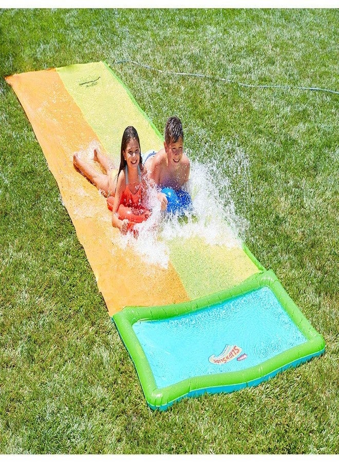 Wham-O Slip N Slide 18ft Double Lanes Water Slides with Splash Pool Area and 2 Bodyboards, Extra-Long Backyard Slides for Summer Outdoor Water Parties Activities - Image 3
