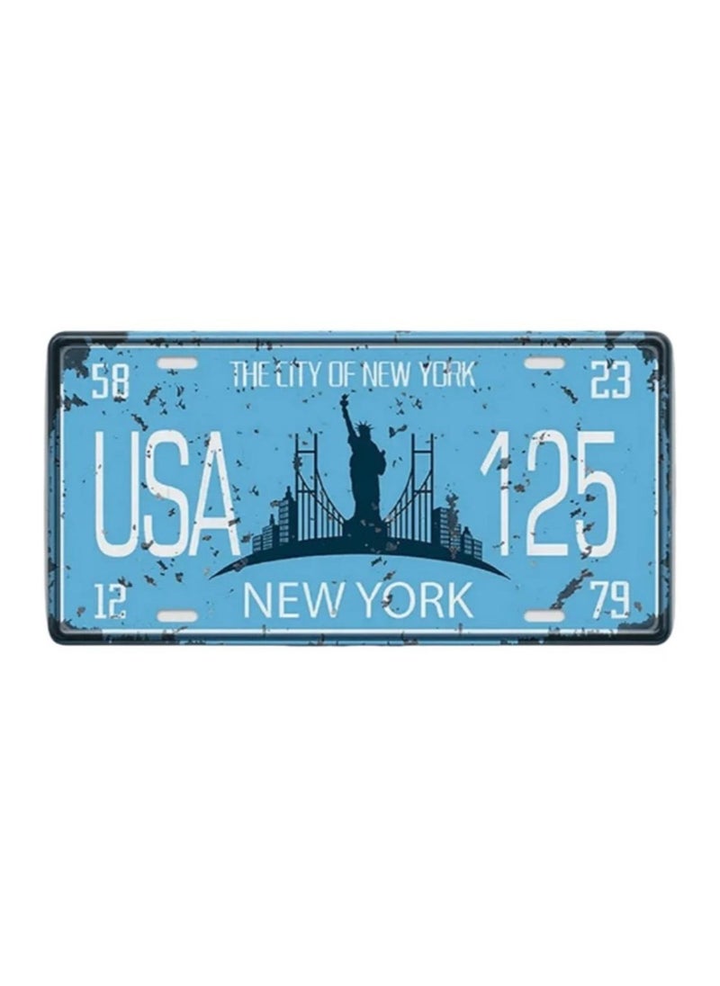 Generic Classic car metal license plate for decoration  - Image 1