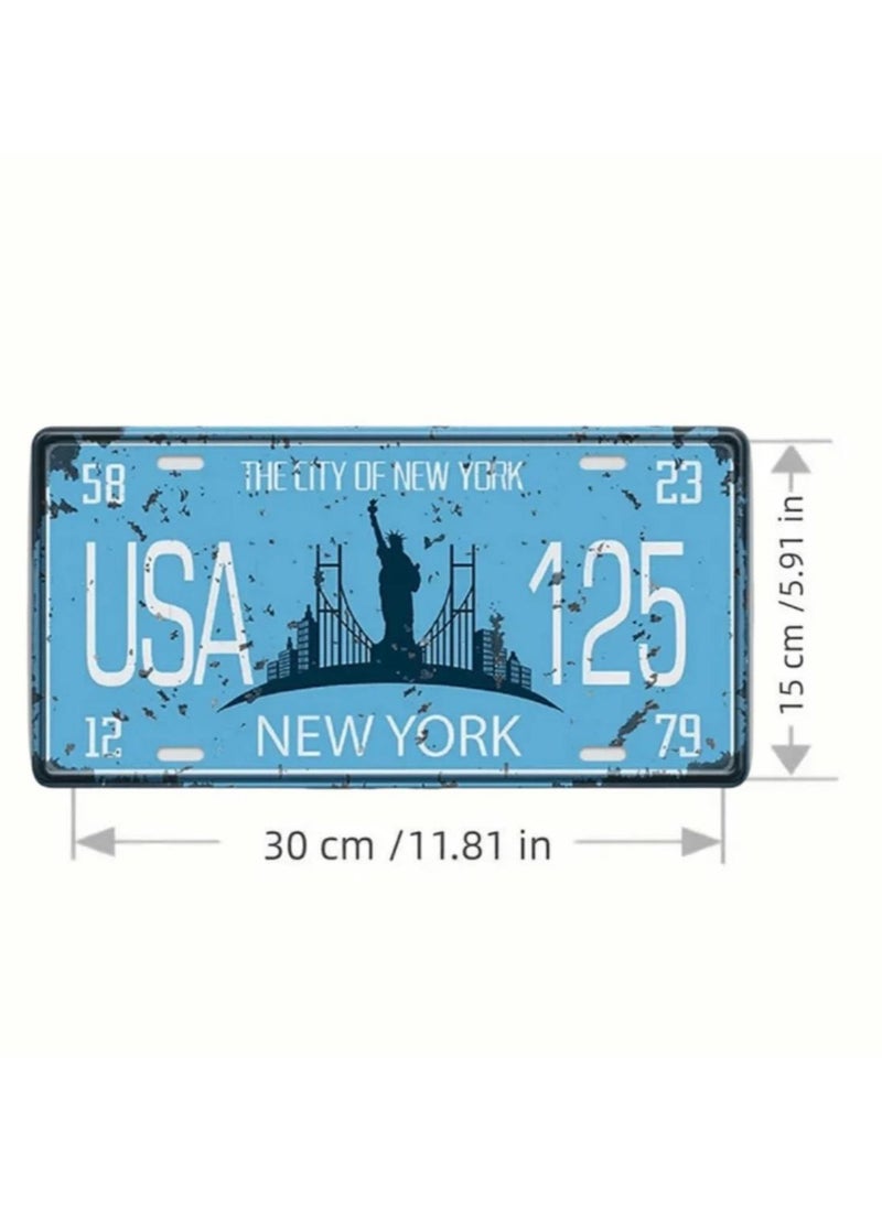 Generic Classic car metal license plate for decoration  - Image 2