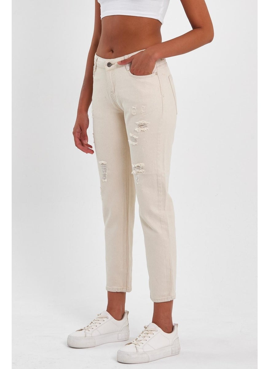 Alexander Gardi - Special Collection Ripped Detail Denim Trousers (AG-1051G) - Image 1