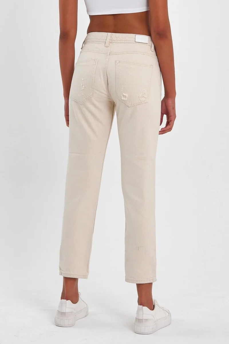 الكسندر جاردي Special Collection Ripped Detail Denim Trousers (AG-1051G)