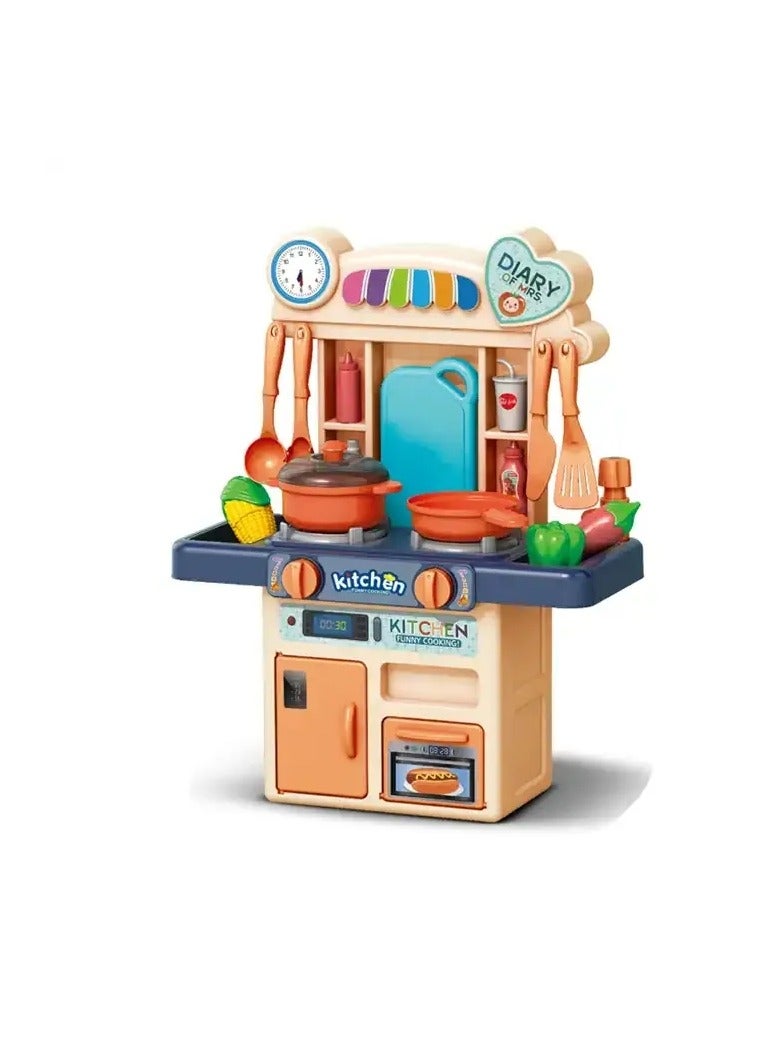 Mini Kitchen For Children Contains 33 Various Pieces Of Kitchen Tools, A Beautiful Gift For Children - Image 1