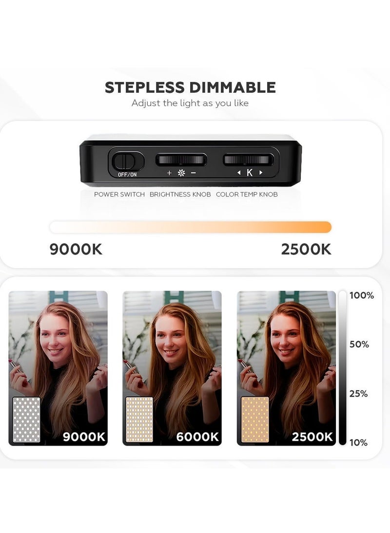 AMROAH Photography Fill Light 120 LED 3000mAh 6 Color Cards, Selfie Light USB Rechargeable for Photo & Video with Front Back Clip for Phones Laptops Makeup TikTok Stream - Image 3