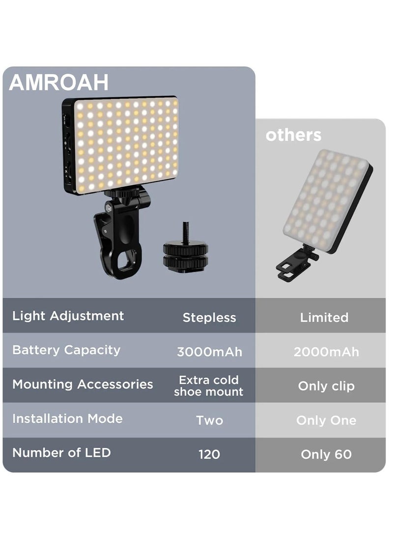 Photography Fill Light 120 LED 3000mAh 6 Color Cards, Selfie Light USB Rechargeable for Photo & Video with Front Back Clip for Phones Laptops Makeup TikTok Stream - pzsku/Z4FFC35ED317663A14377Z/45/_/1733314572/bdf05033-886c-4d32-94ca-4813a3ba003d