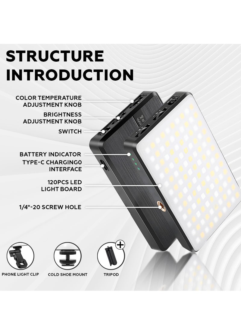 Photography Fill Light 120 LED 3000mAh 6 Color Cards, Selfie Light USB Rechargeable for Photo & Video with Front Back Clip for Phones Laptops Makeup TikTok Stream - pzsku/Z4FFC35ED317663A14377Z/45/_/1733314581/84e797fe-de8a-490c-9e62-40a71a8ee8ab