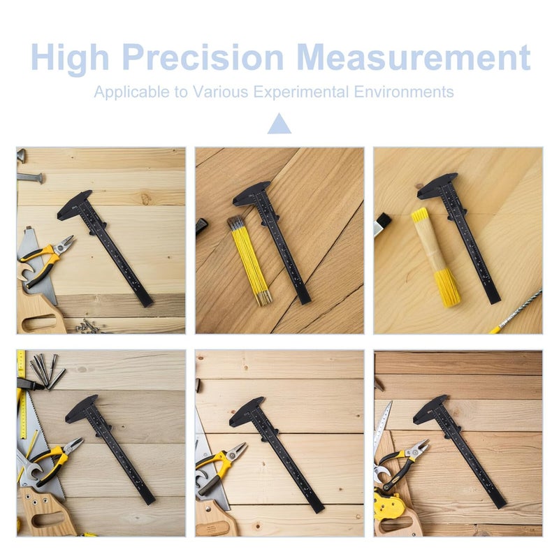 4 قطع من الفرجار البلاستيكي الخفيف ذو المقياس الشفاف، أداة قياس دقيقة للطلاب - Image 4