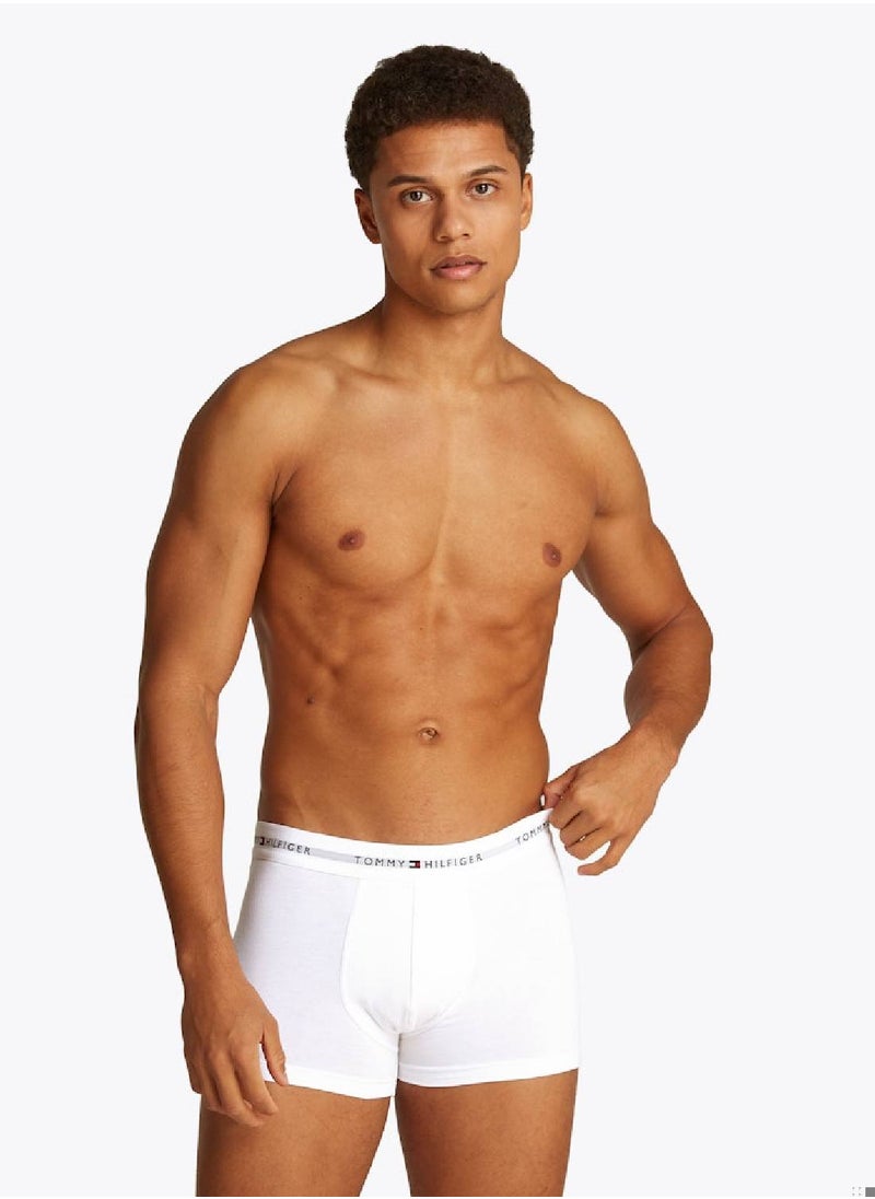 TOMMY HILFIGER Men's 3-Pack Trunks - Cotton, White  - Image 2
