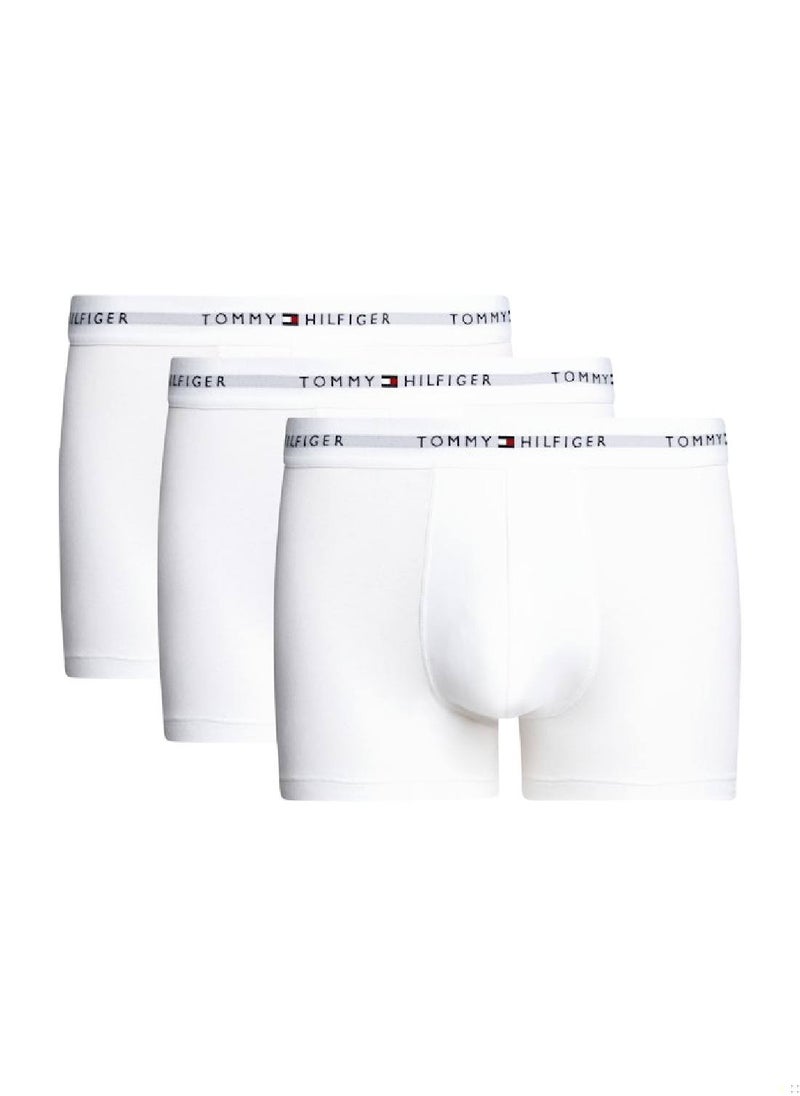 TOMMY HILFIGER Men's 3-Pack Trunks - Cotton, White  - Image 1