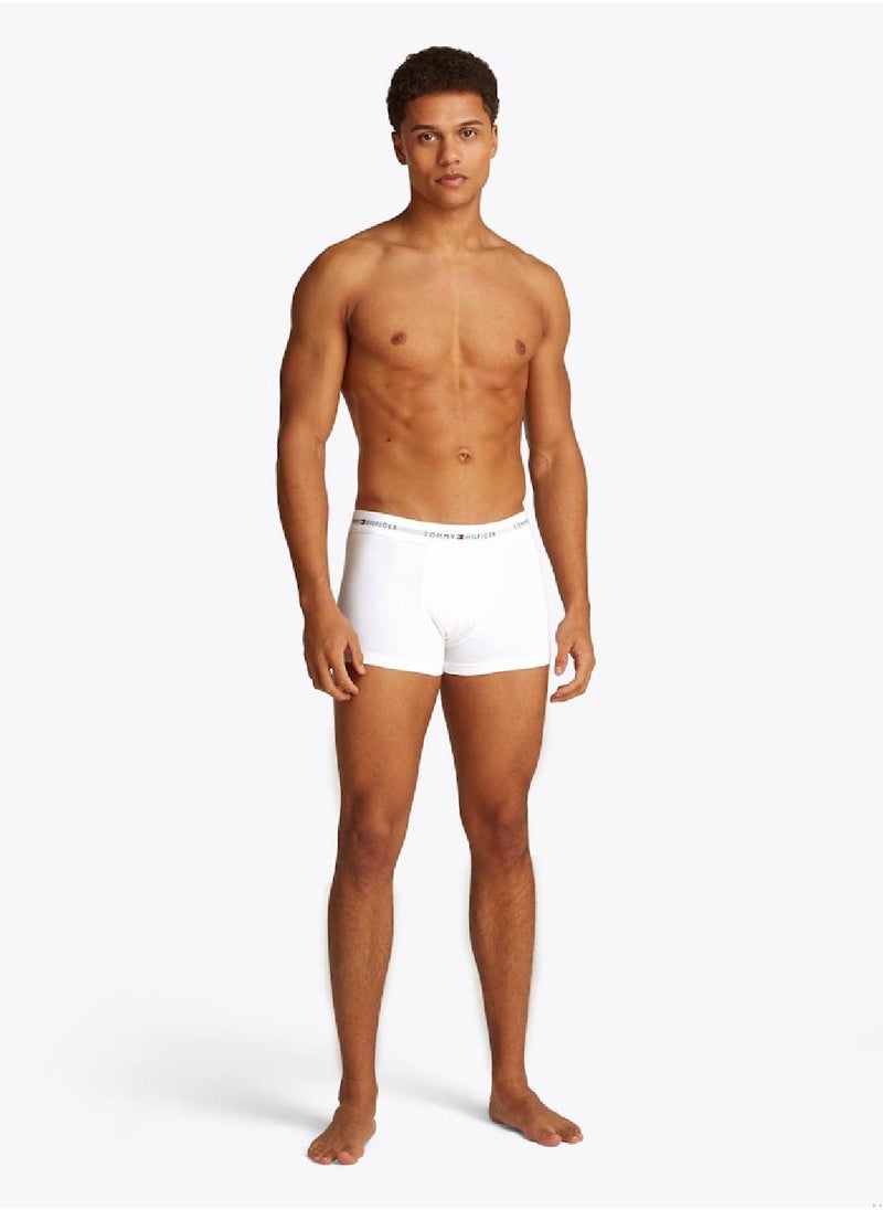 TOMMY HILFIGER Men's 3-Pack Trunks - Cotton, White  - Image 3