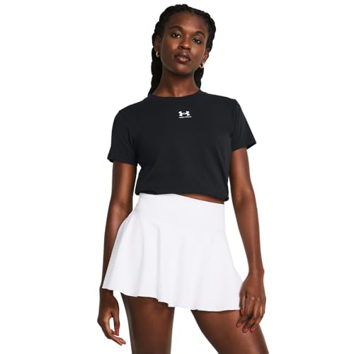Under Armour Womens Rival Core Short Sleeve T Shirt, (001) Black / / White, X-Small - Image 1