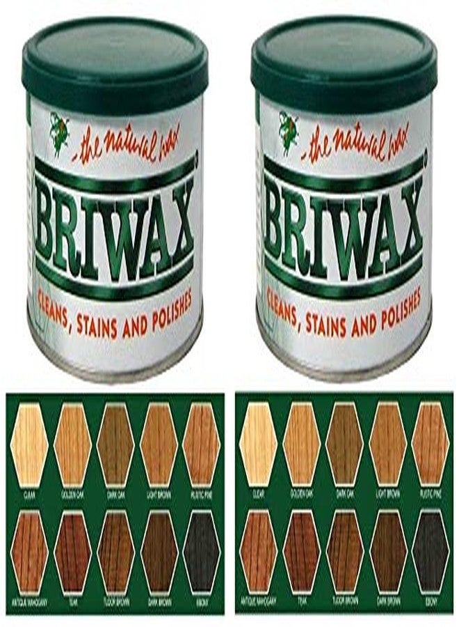 Briwax Original Furniture Wax 16 Oz - Dark Brown (Two Pack)