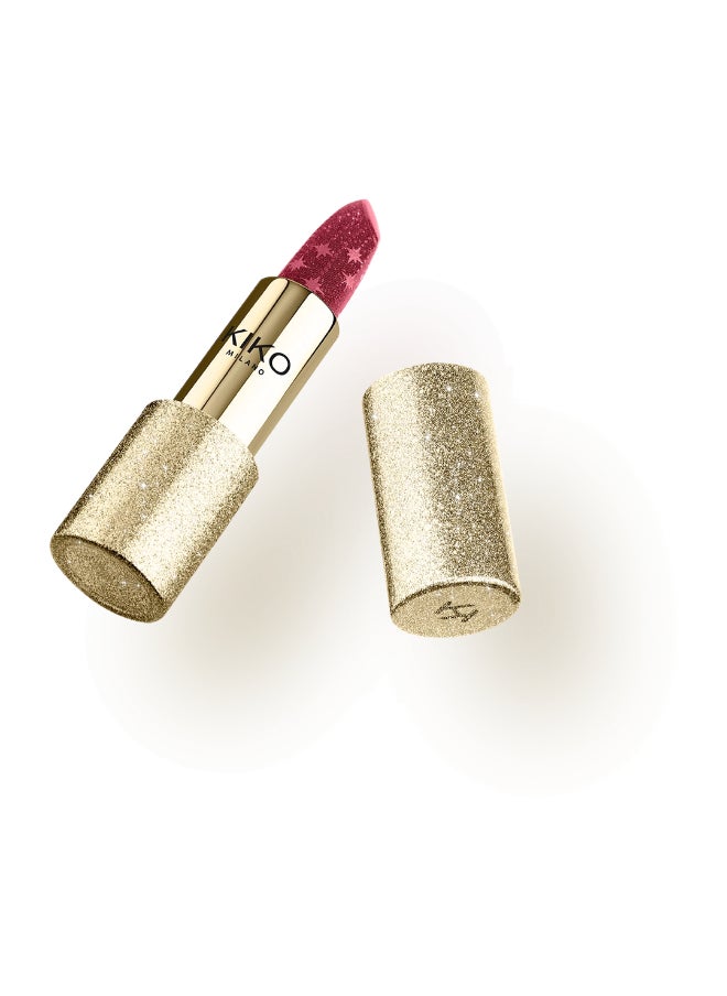 KIKO MILANO Holiday Wonderlights Starry Night Sparkling Lipstick Passionate Red  - Image 3