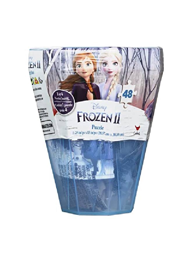 Spin Master Games Disney Frozen 2 48-Piece Surprise Puzzle In Plastic Gem-Shaped Storage Case - Image 1