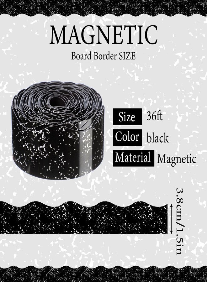 Tellegloww 36 ft Scalloped Magnetic Border Magnetic Border for Whiteboard Bulletin Board Borders Reusable Rolled Borders Trim for Office Chalkboard(Composition Notebook) - Image 2