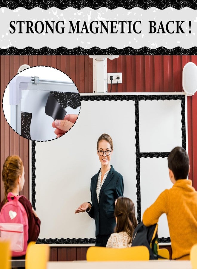 Tellegloww 36 ft Scalloped Magnetic Border Magnetic Border for Whiteboard Bulletin Board Borders Reusable Rolled Borders Trim for Office Chalkboard(Composition Notebook) - Image 5