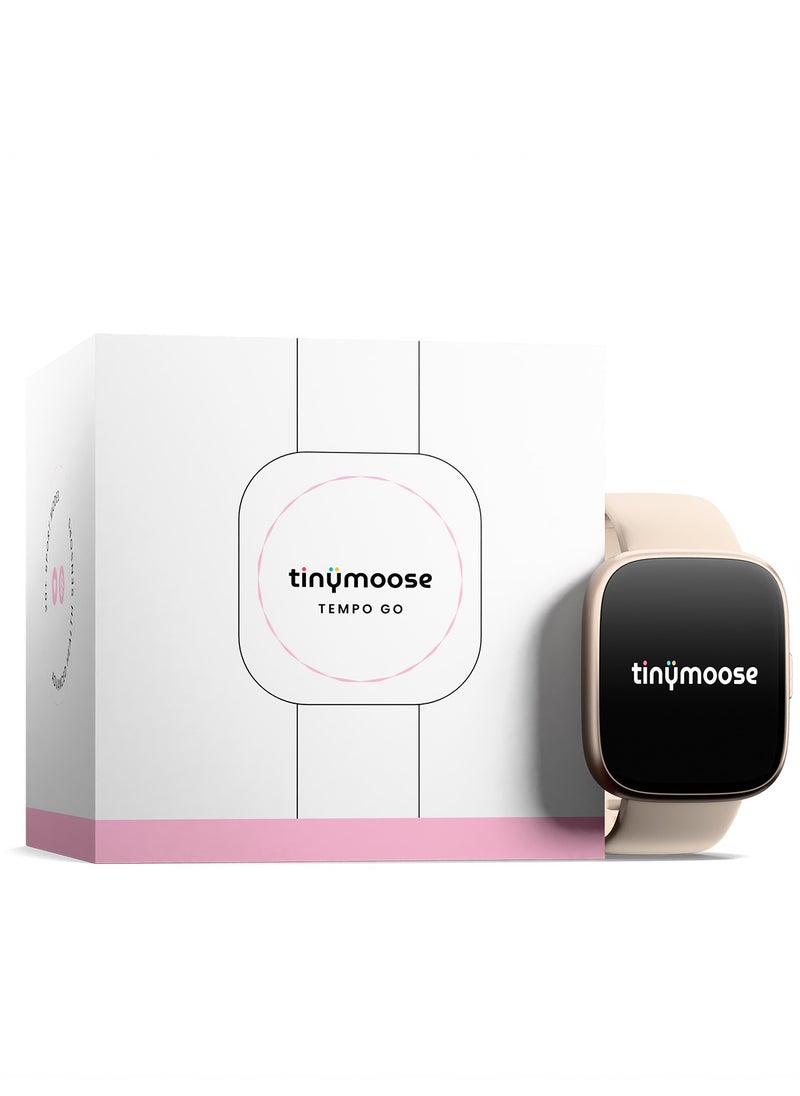 TinyMoose - Tinymoose Tempo Go Smartwatch – Long Battery Life, IP68 Waterproof, 100+ Fitness Modes, SpO2 & Heart Rate Tracking, High-Resolution Display, AI Control, Bluetooth Calling, Fit by Tinymoose App Integration - Pink Mist - Image 1