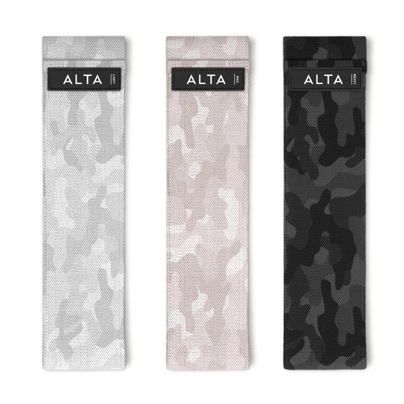 ALTA Booty Bands for Women - Premium Non-Slip Fabric Resistance Bands for Working Out - Cloth Resistance for Legs, Fabric Exercise Leg Straps for Working Out Women, Looped Hip Loop Set - Image 1