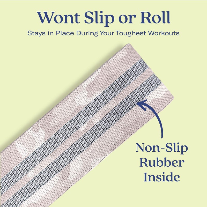 ALTA Booty Bands for Women - Premium Non-Slip Fabric Resistance Bands for Working Out - Cloth Resistance for Legs, Fabric Exercise Leg Straps for Working Out Women, Looped Hip Loop Set - Image 5