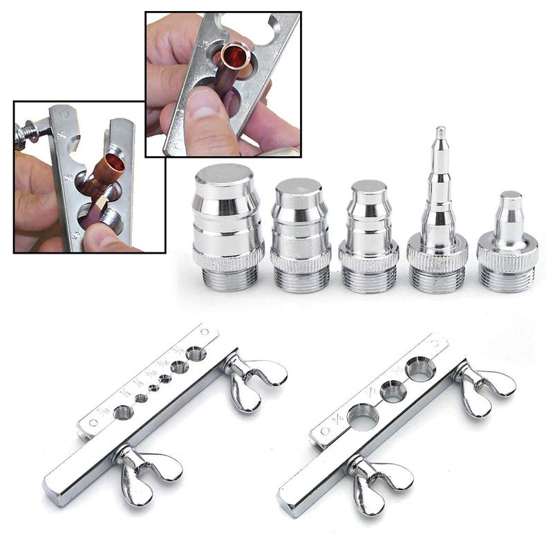 ISC 10 Pcs Heavy Duty Steel Flaring Tools Kit & Swage Tool Flaring for Refrigeration Work or Multi Vise Tool - Image 3