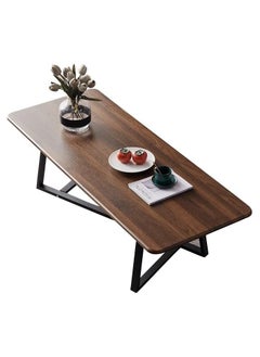 AGD Versatile large rectangular living room coffee table with black metal frame  - Image 1