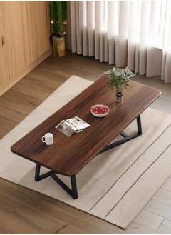 AGD Versatile large rectangular living room coffee table with black metal frame  - Image 2