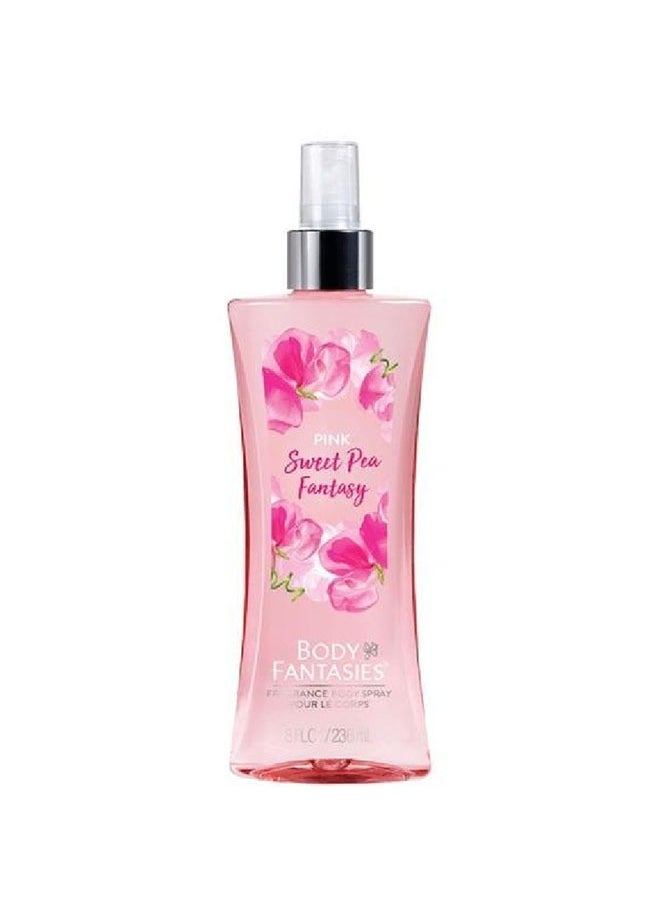 BODY FANTASIES - Body Fantasies Signature Pink Sweet Pea Fragrance Body Spray, 236 ml - Image 1