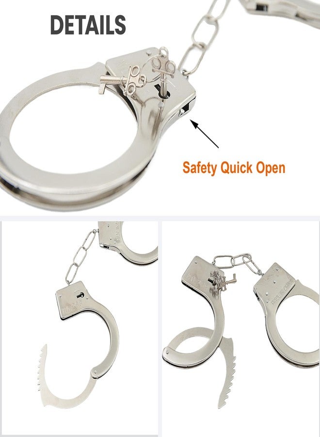 Zitokin Handcuffs for Kids Safety Toy Cop Cuffs with Key Police Officer Role Play Cowboy Sheriff Halloween Costume for Kids - Image 4
