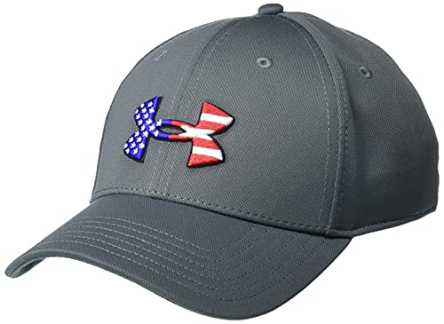 Under Armour Men's Freedom Blitzing Hat , Pitch Gray (012)/Black , Medium/Large - Image 3